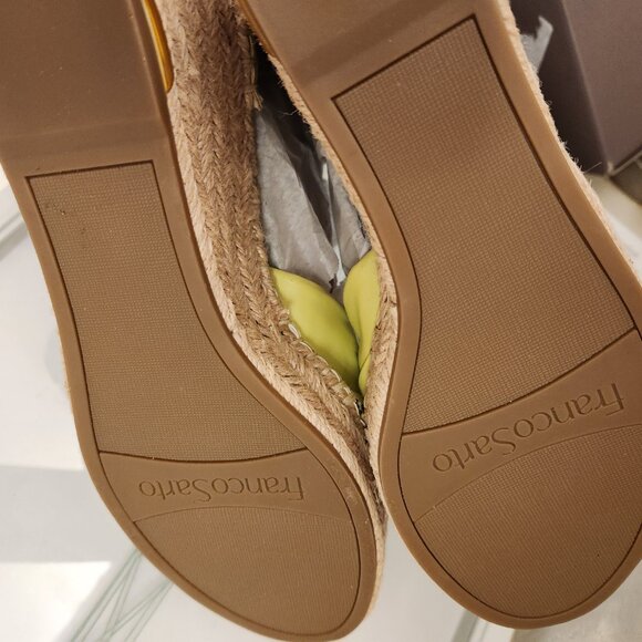 Franco Sarto "Clementine" Green Leather Wedge Sandals. NIB. Size 9 - Picture 7 of 10